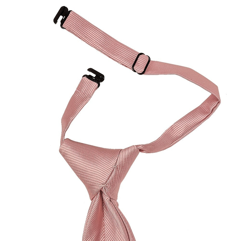 Pre Tied Dusty Rose Twill Silk Boys Tie And Pocket Square Set Age 4 7 3