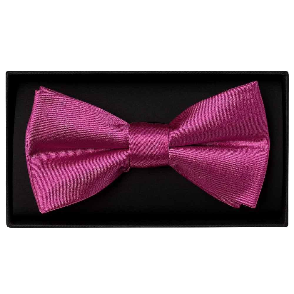 Plain Fuchsia Pink Handmade Mens Bow Tie 1