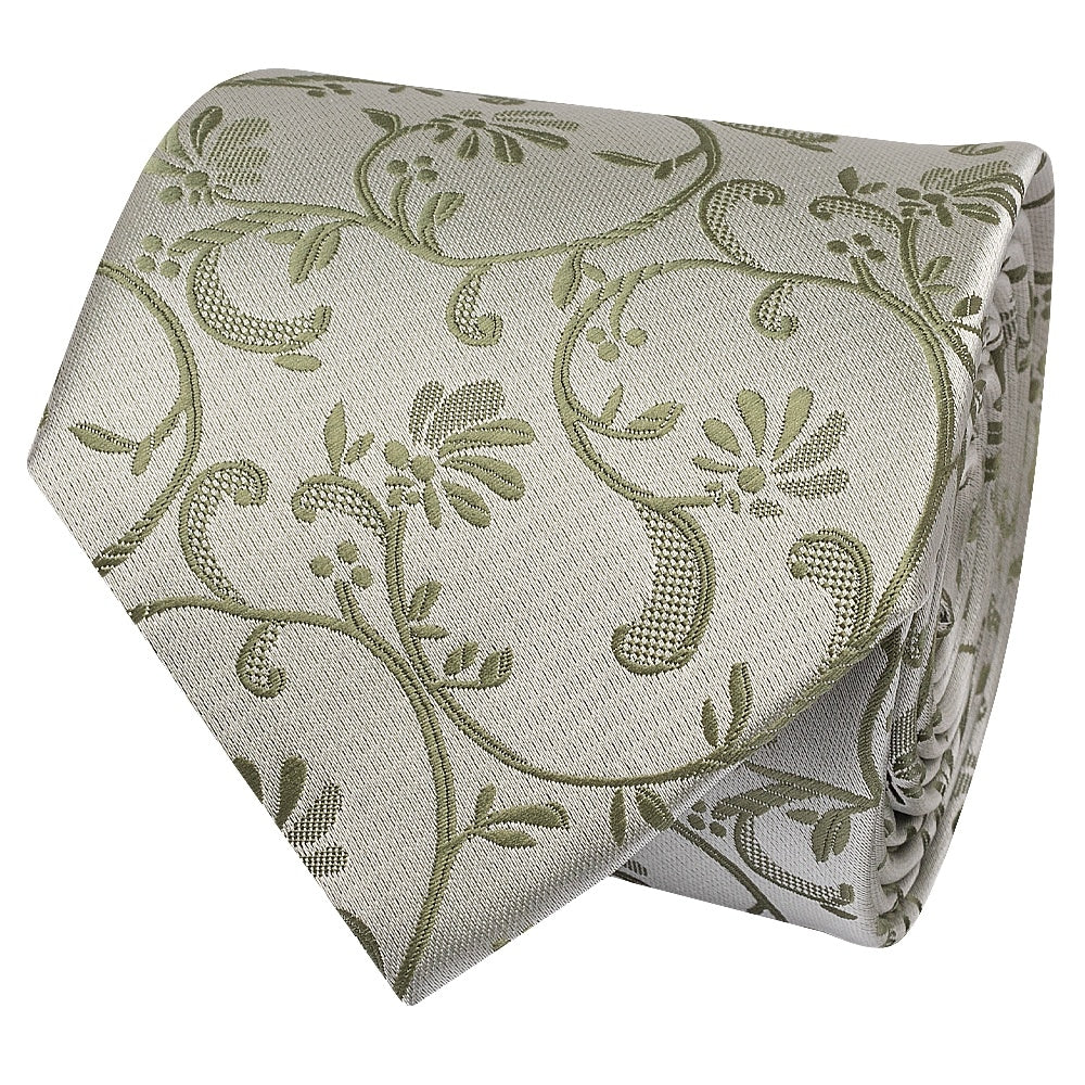 Dusty Sage Floral Classic Mens Tie 2