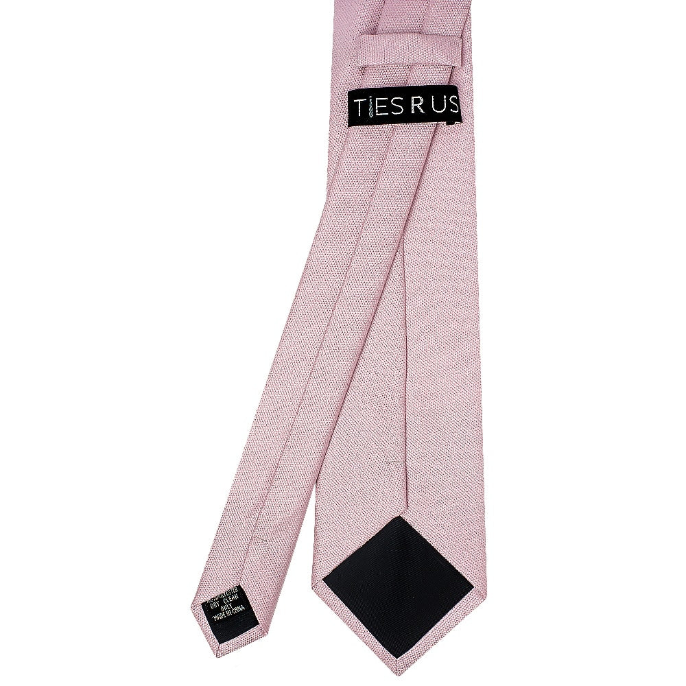 Classic Dusty Rose Mens Tie With Pocket Square And Lapel Pin Set 5