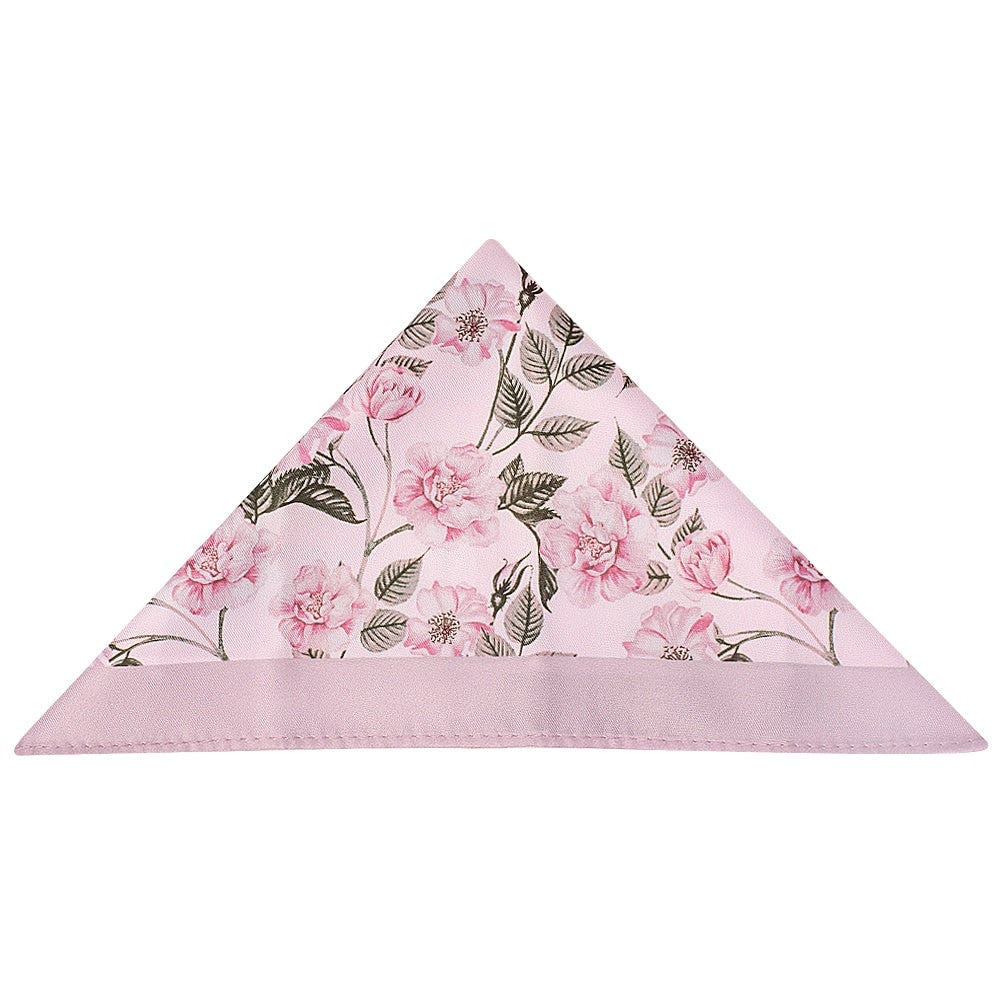 Classic Dusty Rose Mens Tie With Pocket Square And Lapel Pin Set 6