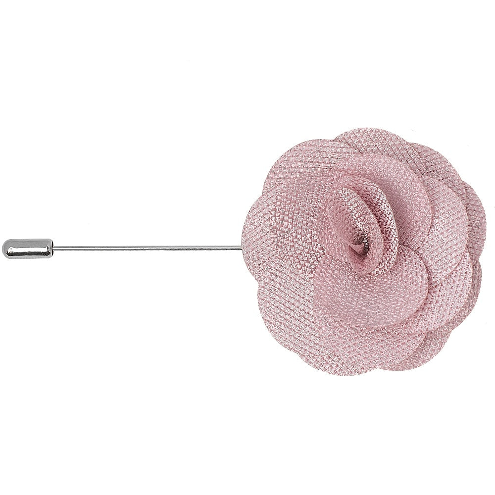 Classic Dusty Rose Mens Tie With Pocket Square And Lapel Pin Set 7