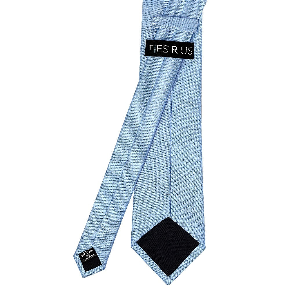 Classic Dusty Blue Mens Tie With Pocket Square And Lapel Pin Set 5