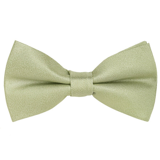 Pre Tied Sage Green Silk Boys Bow Tie Age 8 11 1