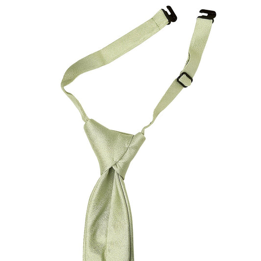 Pre Tied Sage Green Silk Boys Tie Age 4 7 2