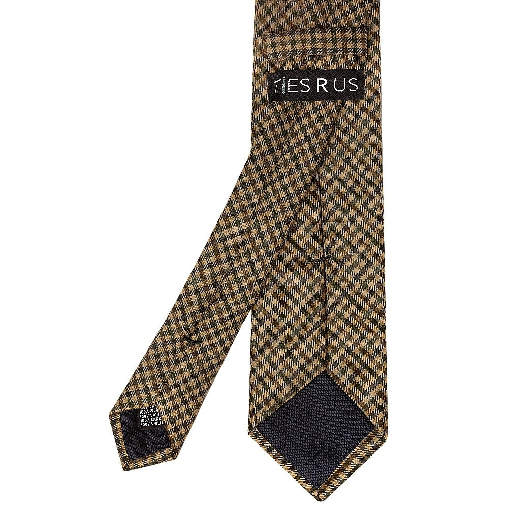 Mens Green Gingham Classic Tie 3