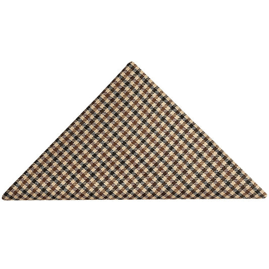 Brown Gingham Pocket Square 1