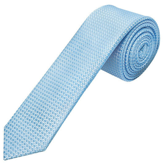 Dusty Blue Textured Skinny Tie