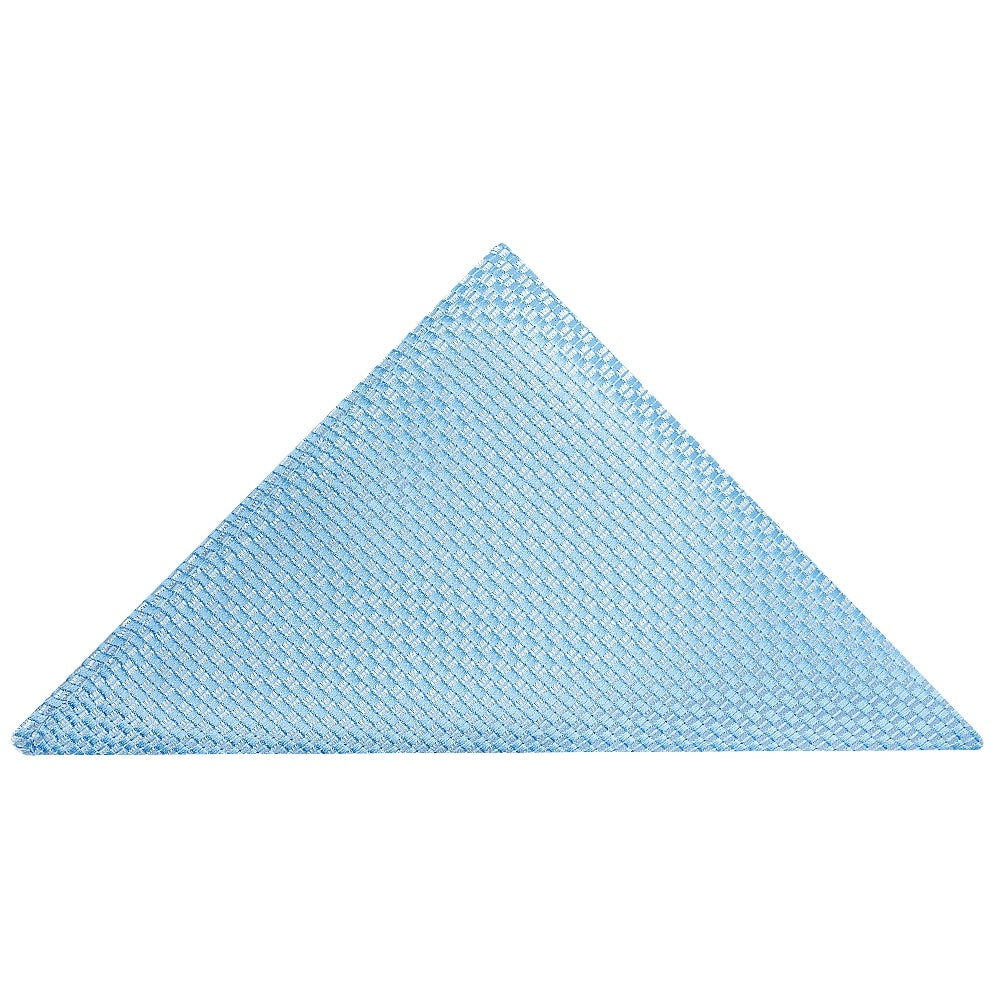 Dusty Blue Textured Classic Tie And Pocket Square Set 6