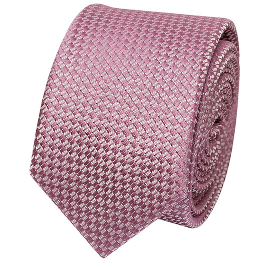 Dusty Pink Textured Skinny Tie 2