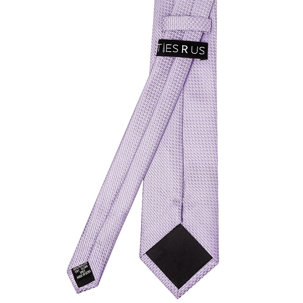 Lilac Textured Classic Tie And Pocket Square Set 5