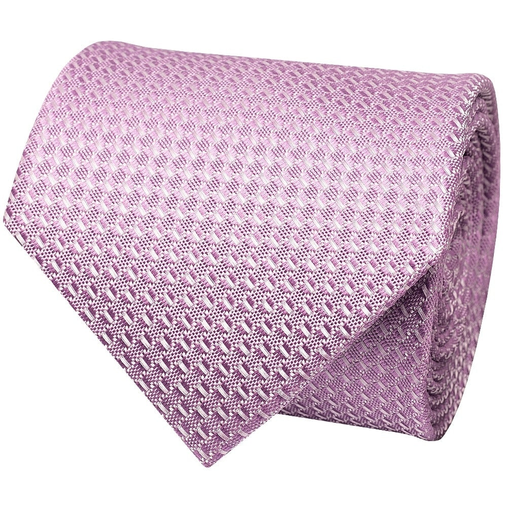 Lavender Textured Classic Tie And Pocket Square Set 4
