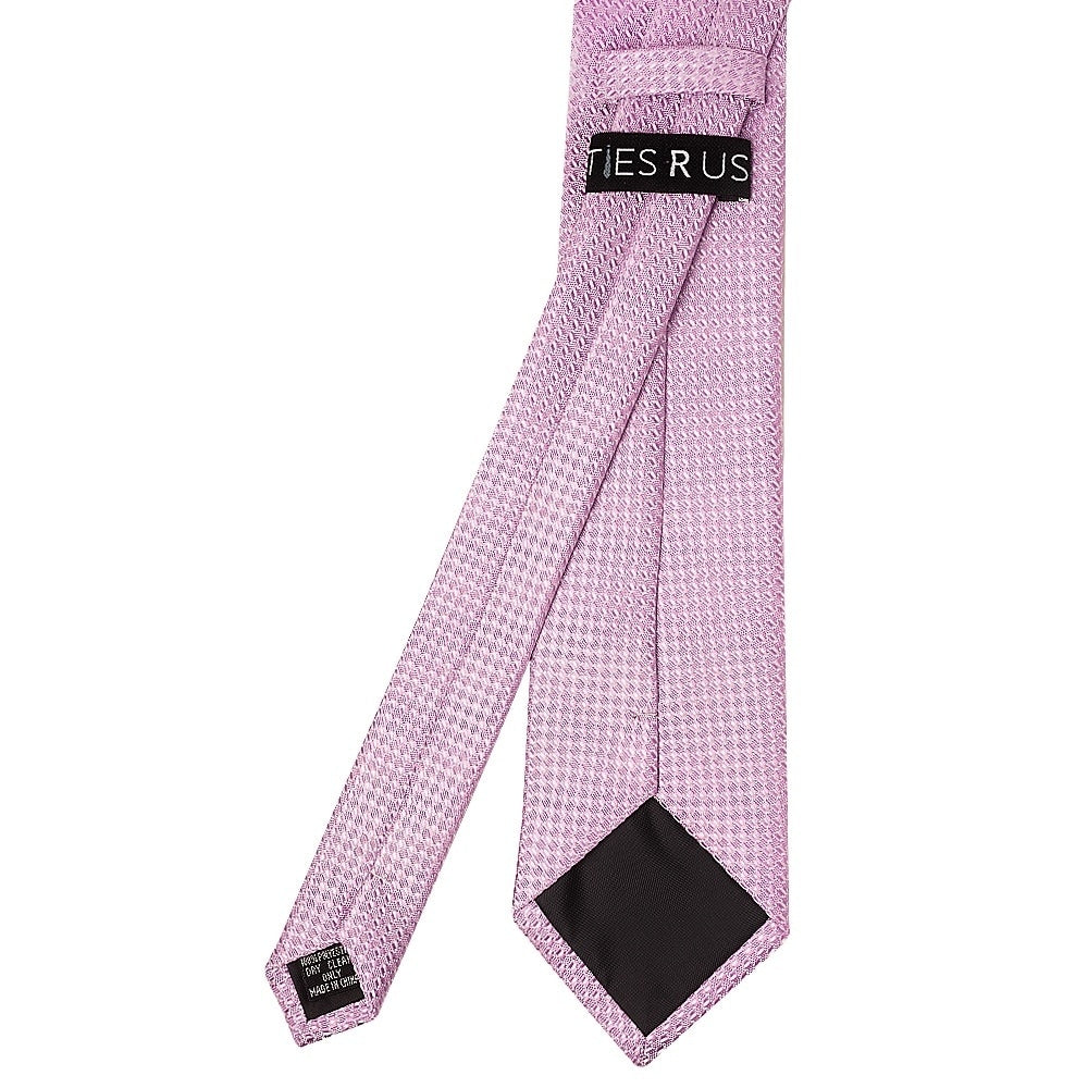 Lavender Textured Classic Tie And Pocket Square Set 5