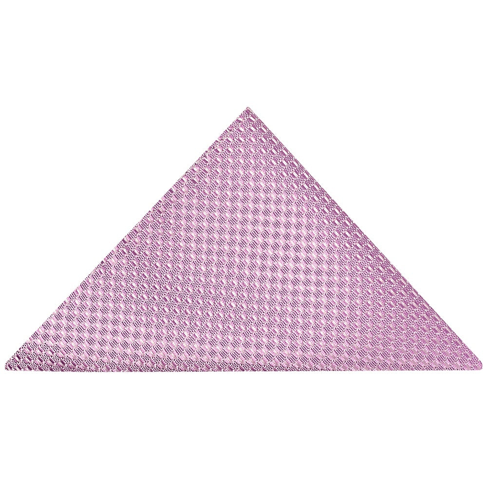 Lavender Textured Classic Tie And Pocket Square Set 6