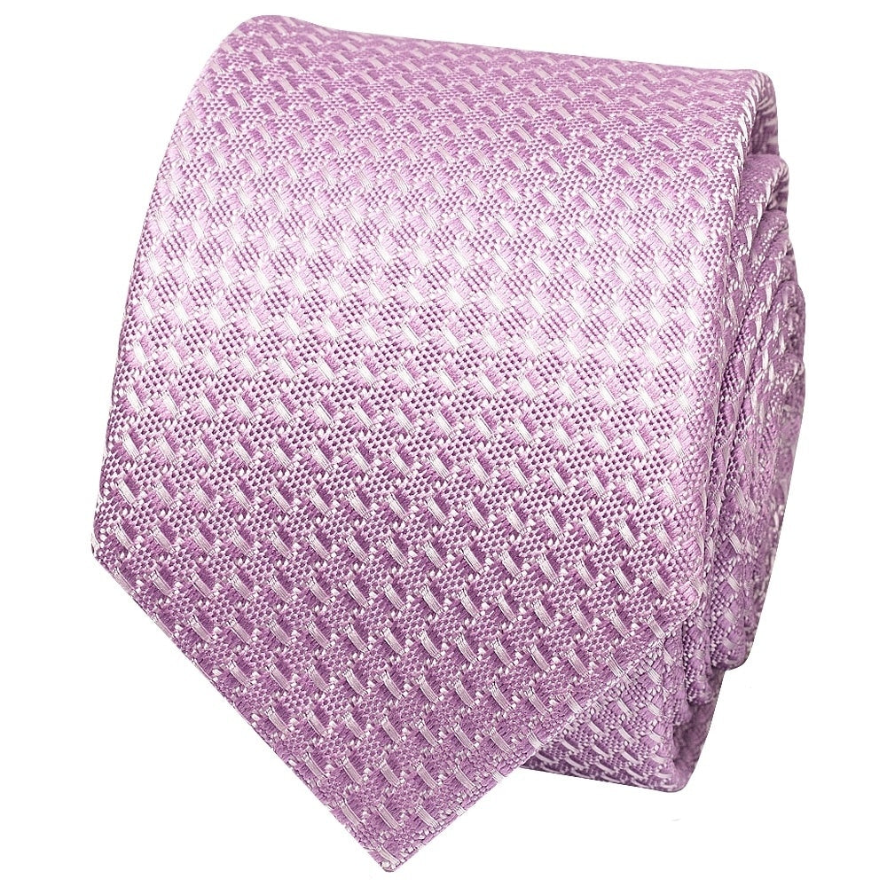 Lavender Textured Skinny Tie And Pocket Square 3