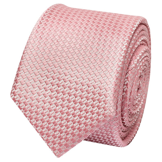 Rose Gold Textured Skinny Tie 2