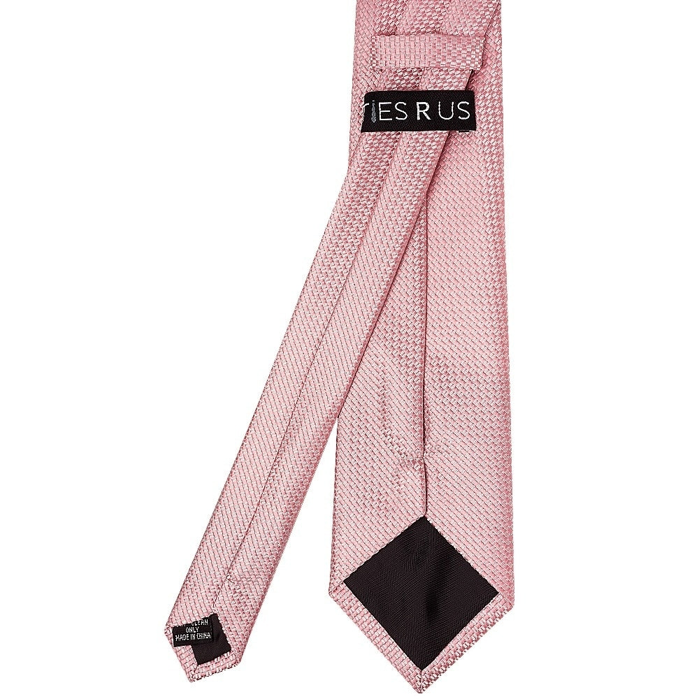 Rose Gold Textured Classic Tie And Pocket Square Set 5