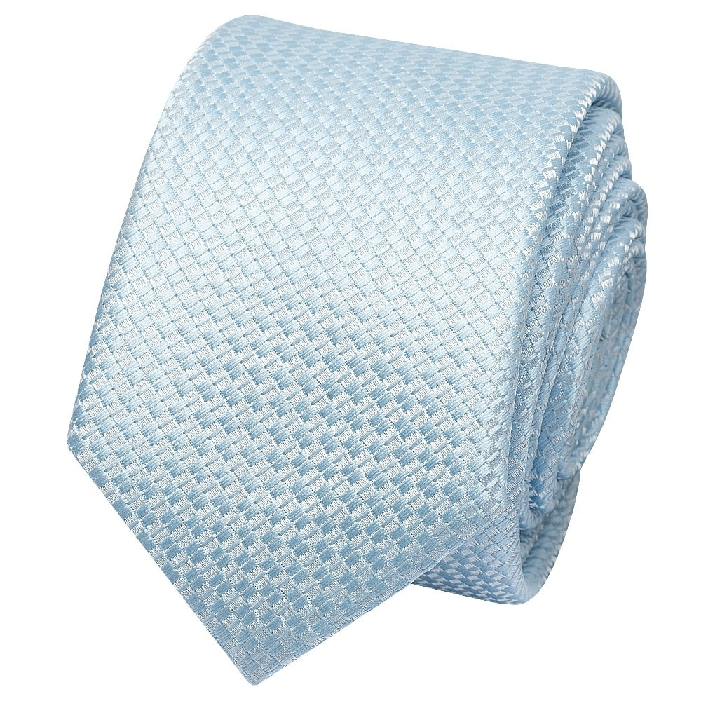 Sky Blue Textured Skinny Tie 2