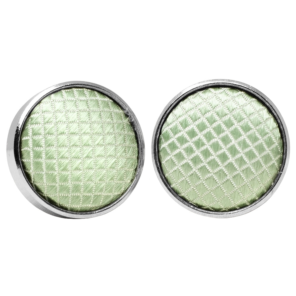 Mens Light Sage Textured Stripe Silk Classic Tie Pocket Square And Cufflinks Box Set 6