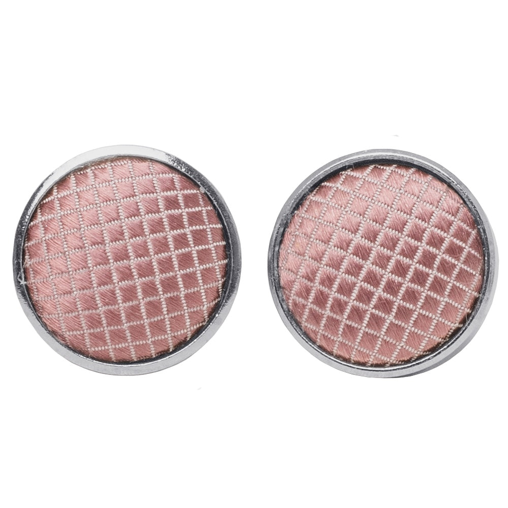 Mens Rose Gold Textured Stripe Silk Classic Tie Pocket Square and Cufflink Box Set