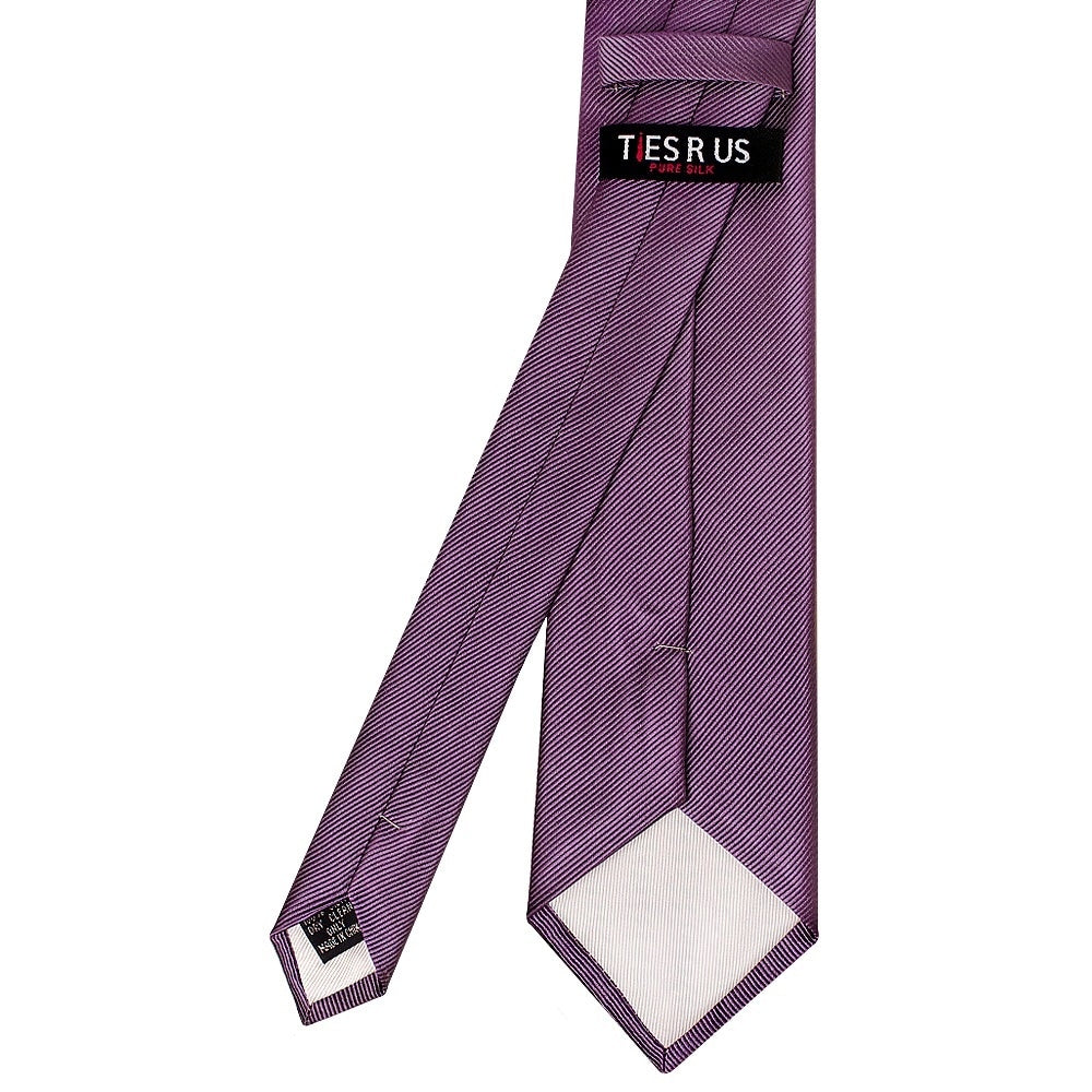 Mauve Silk Twill Classic Mens Tie And Pocket Square Set 5
