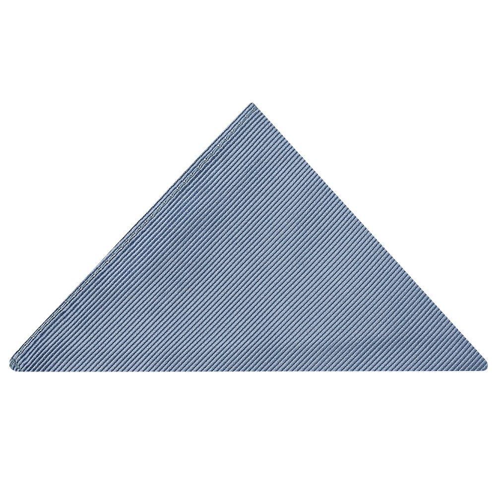 Dusty Blue Silk Twill Classic Mens Tie And Pocket Square Set 6