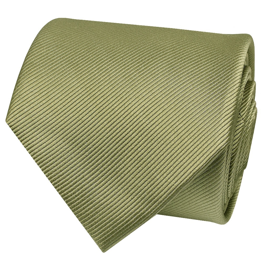 Khaki Twill Classic Silk Mens Tie 3