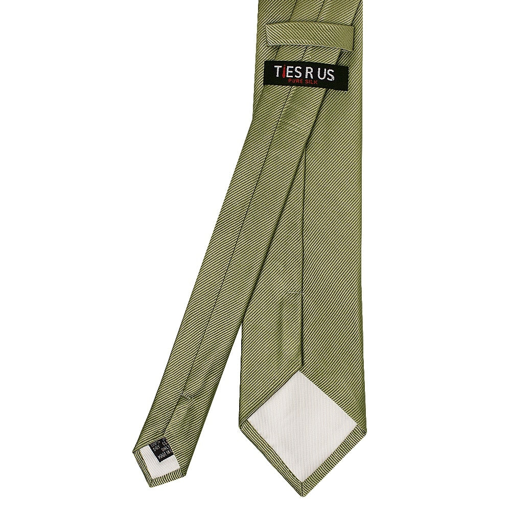 Khaki Twill Classic Silk Mens Tie 4