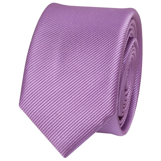 Lilac Silk Twill Skinny Mens Tie 2
