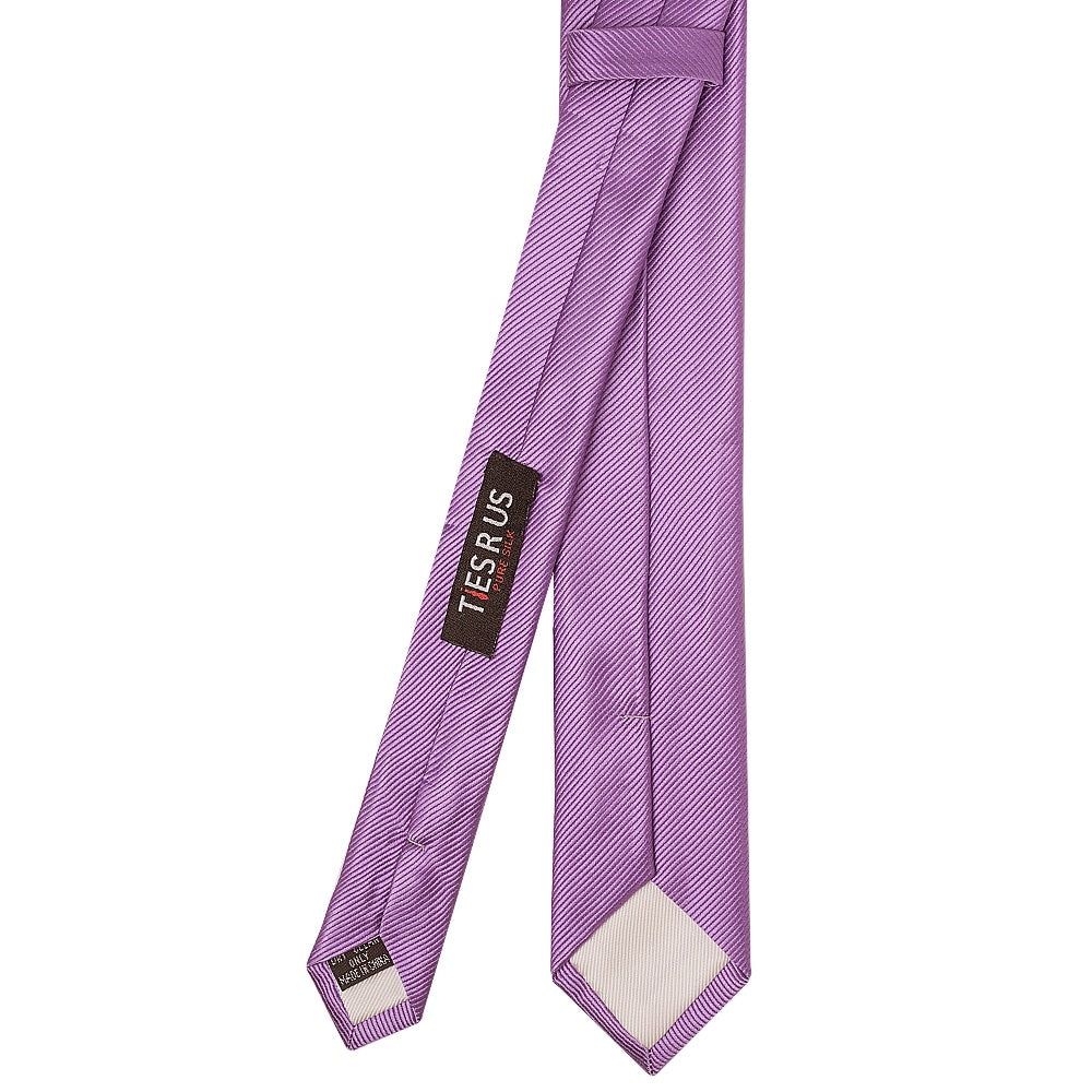 Lilac Silk Twill Skinny Mens Tie 3