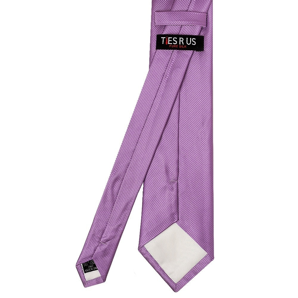 Lilac Silk Twill Classic Mens Tie And Pocket Square Set 5