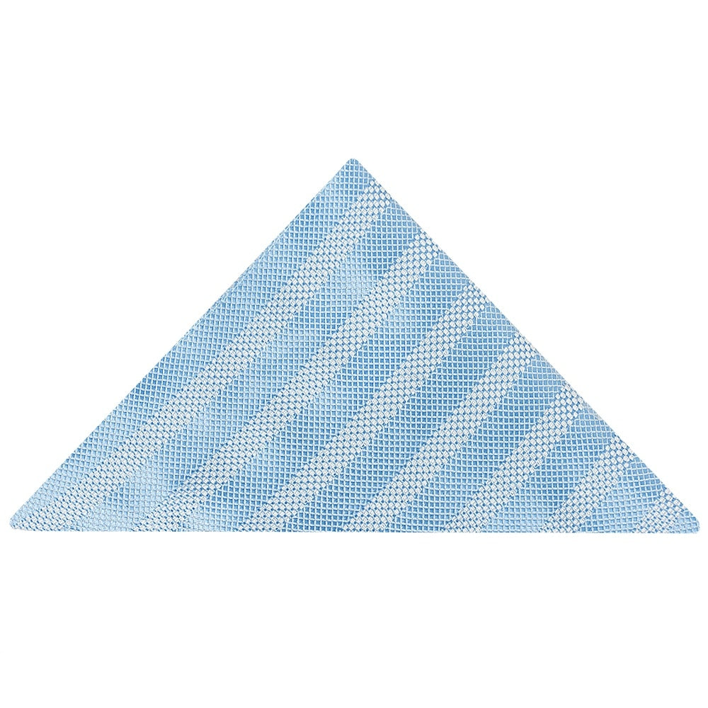 Mens Dusty Blue Textured Stripe Silk Classic Tie Pocket Square And Cufflinks Box Set 6