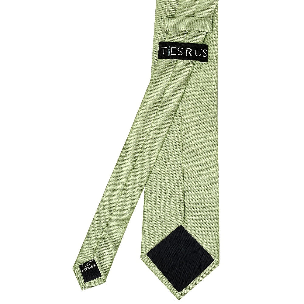 Classic Sage Green Mens Tie With Pocket Square And Lapel Pin Set 5