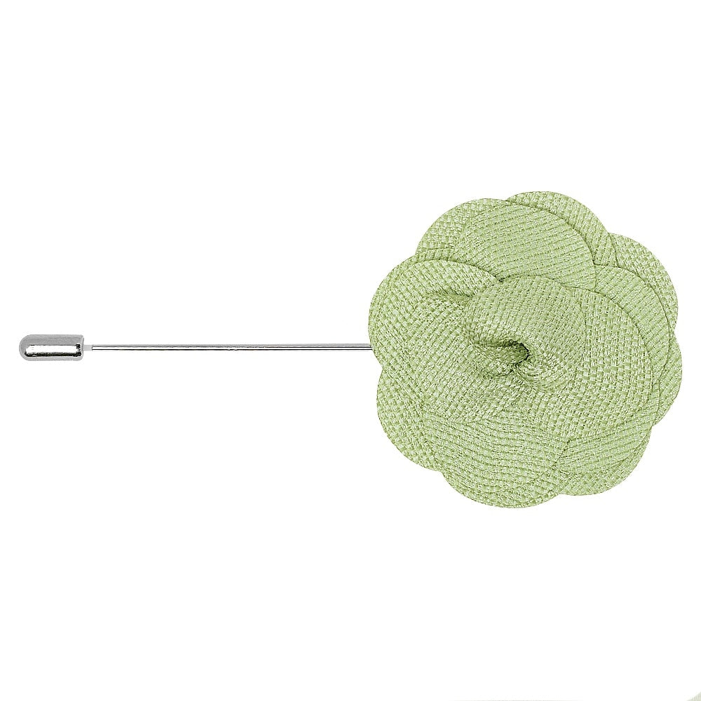 Classic Sage Green Mens Tie With Pocket Square And Lapel Pin Set 7