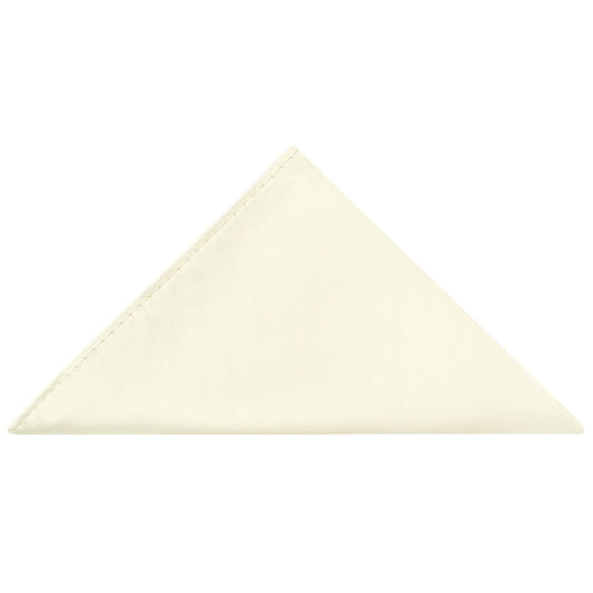 Plain Off White Pocket Square 1