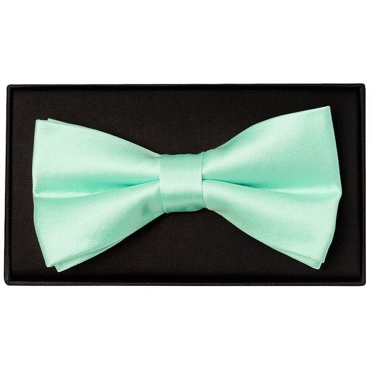 Plain Mint Green Handmade Mens Bow Tie