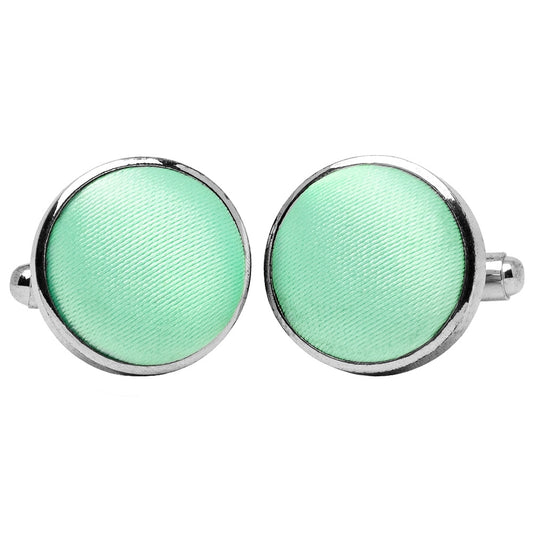 Plain Mint Green Cufflinks