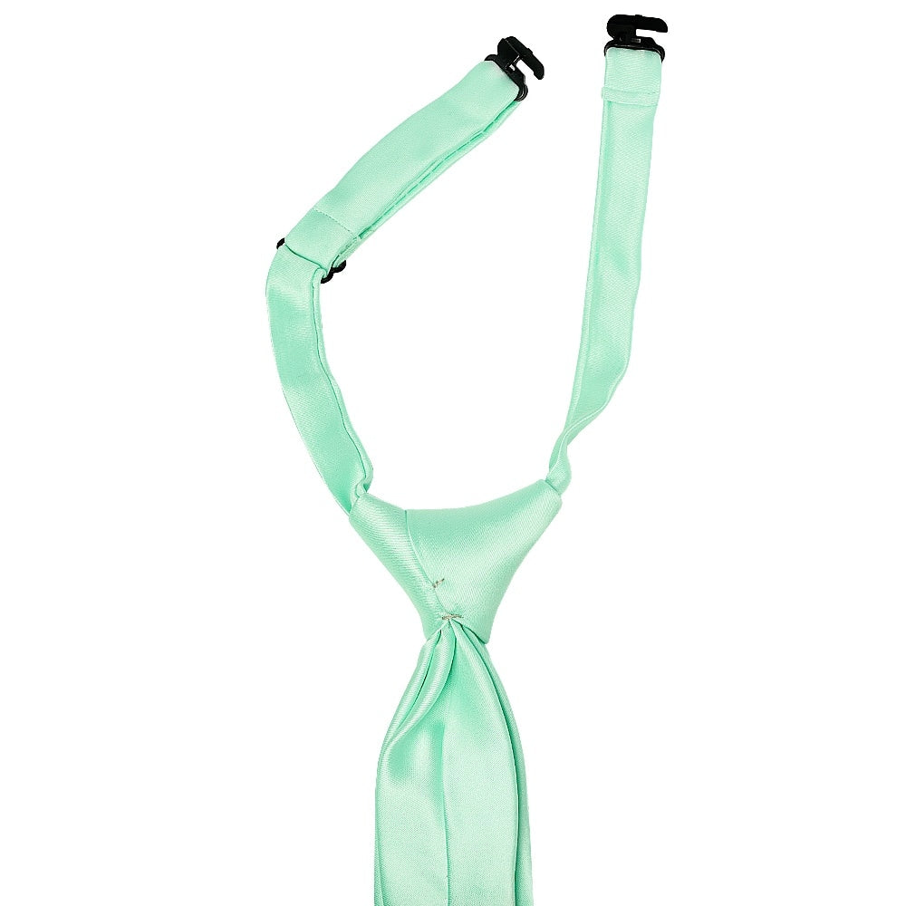 Pre Tied Mint Green Satin Boys Tie Age 4 7 2