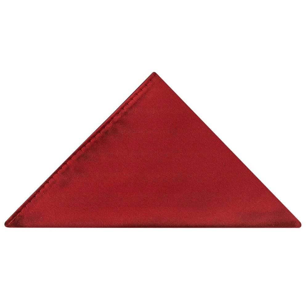 Plain Red Wine Pocket Square 1
