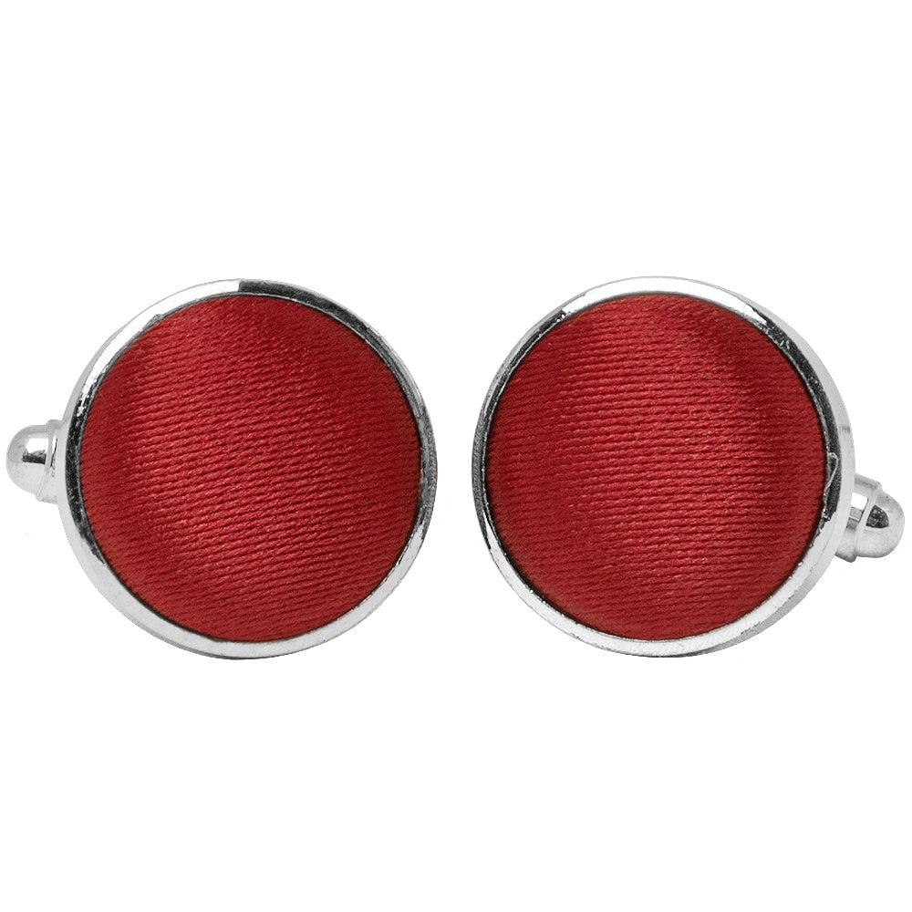 Plain Red Wine Cufflinks 1