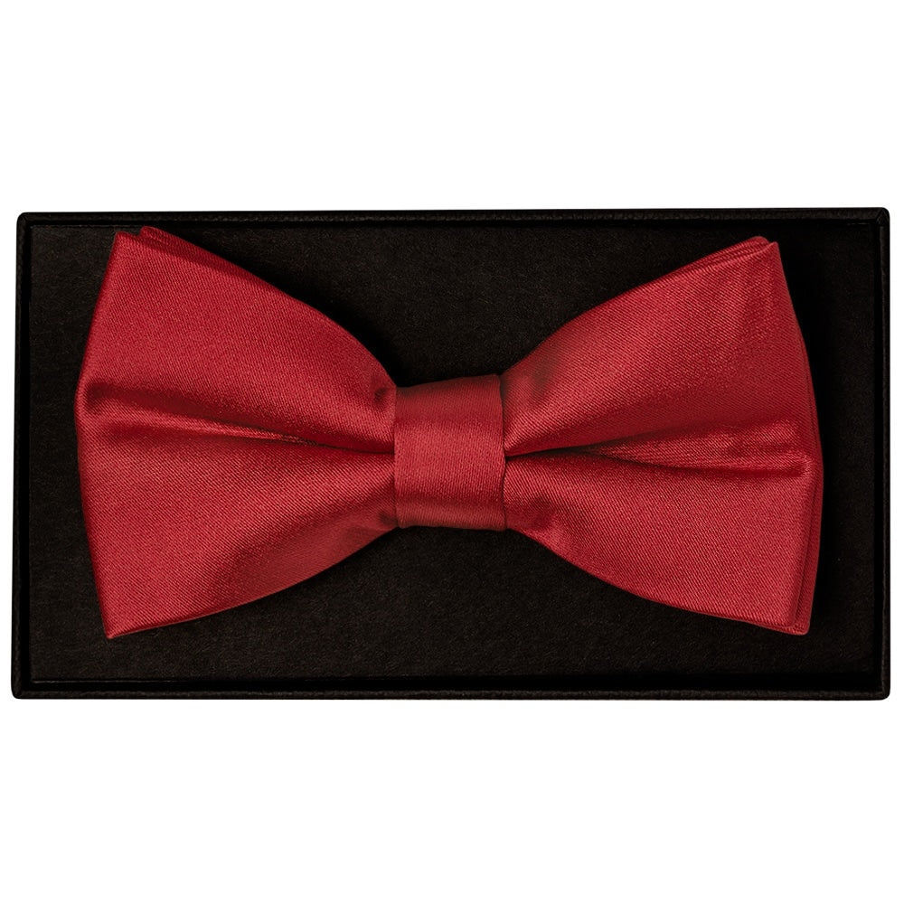 Plain Red Wine Mens Bow Tie 1
