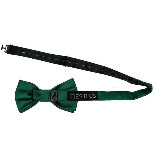 Plain Bottle Green Mens Bow Tie 2