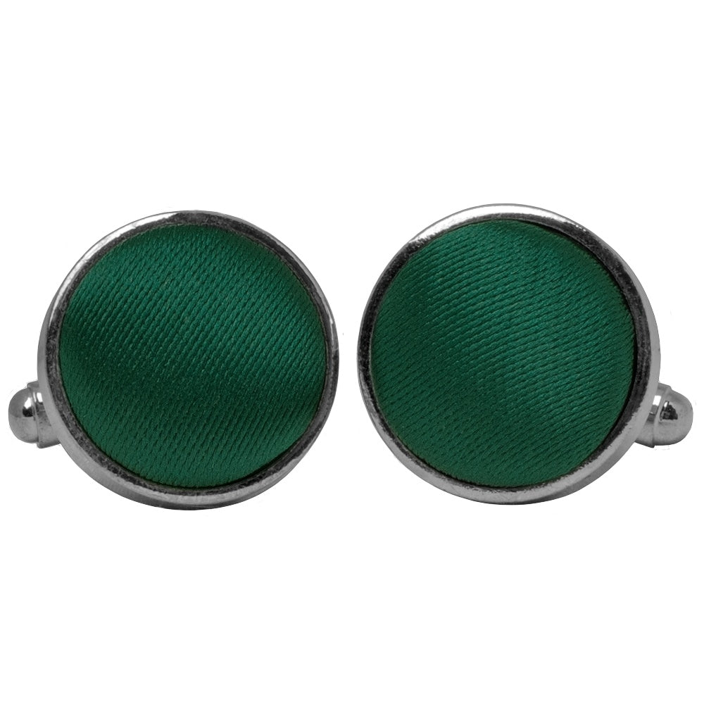 Plain Bottle Green Cufflinks 1