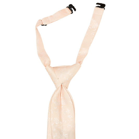 Pre Tied Light Peach And White Floral Boys Tie Age 4 7 2