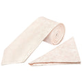 Blush Floral Classic Men's Tie and Pocket Square Set