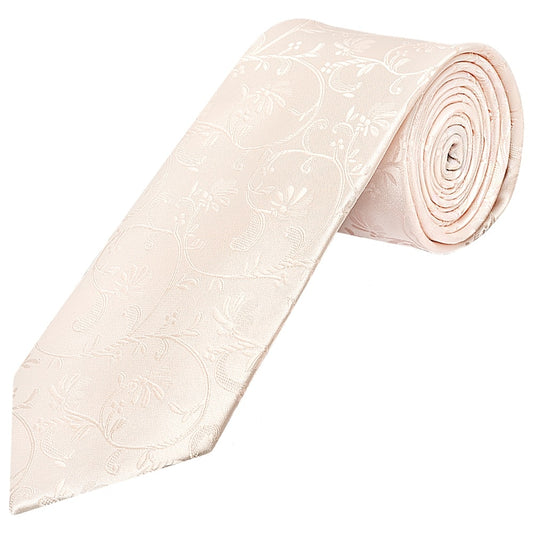 Blush Floral Classic Mens Tie And Pocket Square Set 2