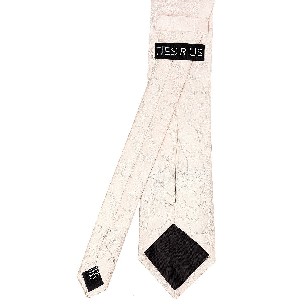 Blush Floral Classic Mens Tie And Pocket Square Set 4