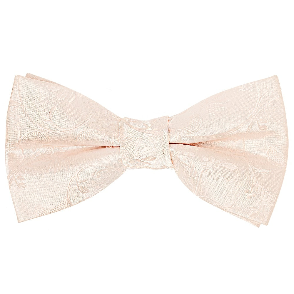 Pre Tied Blush Floral Boys Bow Tie Age 8-11