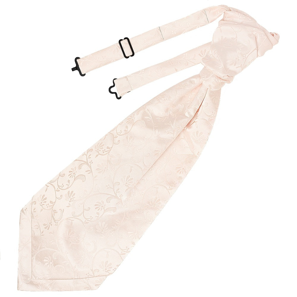 Blush Floral Mens Cravat Tie And Pocket Square Set 2