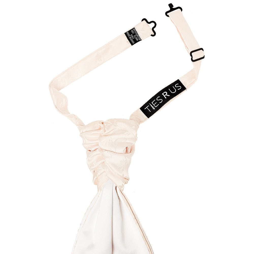 Blush Floral Mens Cravat Tie And Pocket Square Set 3